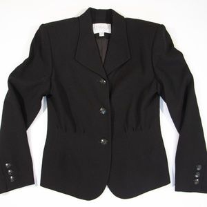 LORD & TAYLOR WOMEN'S BLACK 100% WOOL BLAZER